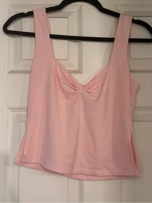 Brand New White Fox Taking Off Top Baby Pink Women’s Size Large thumbnail 1