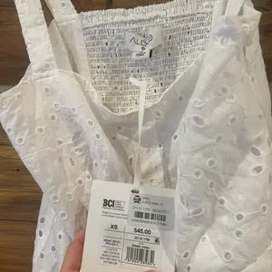 Alexis x Target White Eyelet Ruffle Hem Dress thumbnail 4