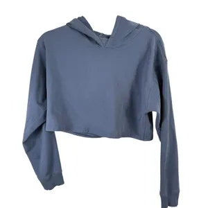 Lululemon All Yours Cropped Hoodie Ink Blue Relaxed‎ Casual Travel Womens 8 thumbnail 2