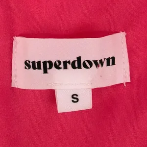 superdown Revolve Cheyanne Satin Deep V Plunge Colorblock Mini Dress Pink Red S thumbnail 6