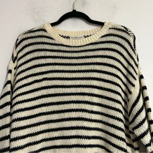 Denim & Supply Ralph Lauren Open Knit Cotton Striped Crewneck Sweater XL Preppy thumbnail 5