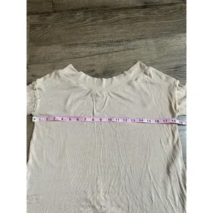 EUC Womens Miss Me Ribbed Stretchy Long‎ Sleeve Tan Top Tunic Side Split Size S thumbnail 6