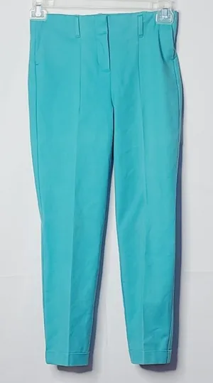 Boden straight leg cropped teal dress work pants sz 2 R regular thumbnail 1