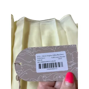NWT - Meshki Olivette Strapless Chiffon Maxi Dress in Lemon Sherbert- Size M thumbnail 13