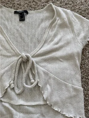 White Forever 21 Tie Top thumbnail 4