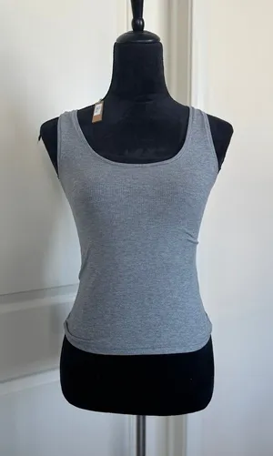 Skims Soft Lounge Ribbed Tank Top Heather Gray Size XS thumbnail 1