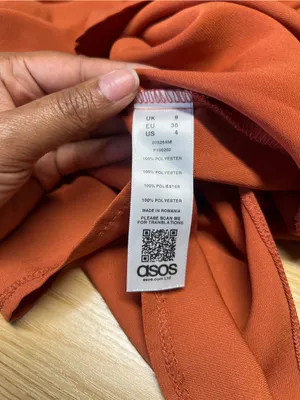 ASOS Twist & Drape Midi Dress in Rust Orange thumbnail 9