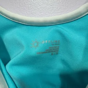 Blue‎ and white Aerie bra tank top thumbnail 3