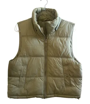 American Eagle Sage Green Puffer‎ Vest Womens Large Quilted Full Zip Gorpcore thumbnail 1