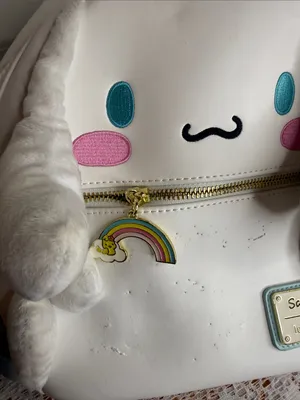 Loungefly x Sanrio Cinnamonroll Plush ears Backpack Blue Straps rainbow charm thumbnail 3
