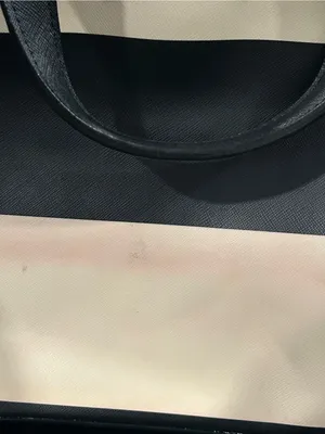 kate spade Black and Cream Striped Tote see pics for flaws on cream section thumbnail 4