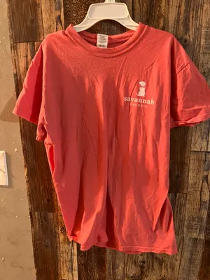 Simply Southern Southern Savannah T-shirt 0range/ pink short sleeves size medium hm23a thumbnail 2