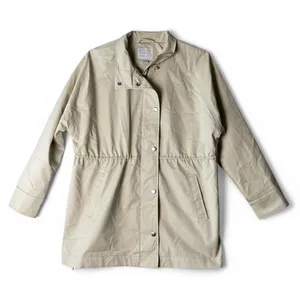 A New‎ Day Women's Tan Utility Anorak Jacket Snap Front Cinched Waist Size L NEW thumbnail 2