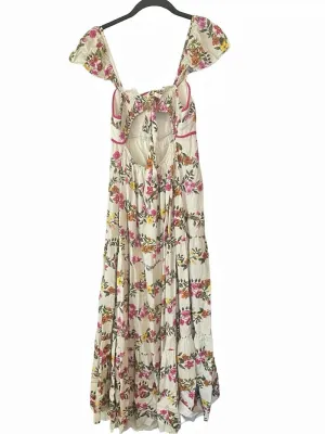 Saylor Ayame Floral Flutter Sleeve Tiered Maxi Dress Small thumbnail 5