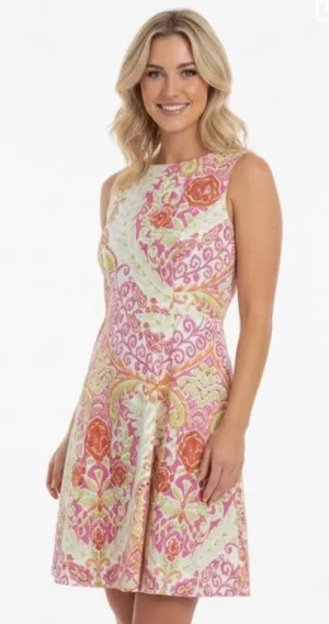Lolly Wolly Doodle sz 6 pink floral paisley dress thumbnail 1