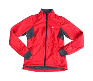 Salomon ClimaWind Jacket Women‎ Red Grey Excellent Windbreaker Softshell Running thumbnail 1