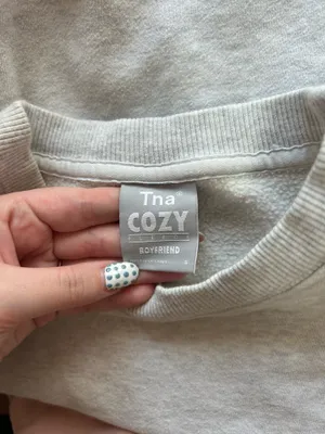 TNA Cozy Fleece Boyfriend Crewneck Aritzia thumbnail 3
