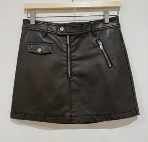 Leather Mini Skirt Kendall + Kylie Zipper Small thumbnail 1