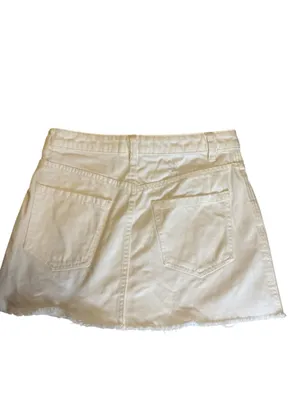 With the free denim white mini skirt thumbnail 2