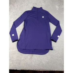 Veil Spark 1/4 Zip Purple Pullover 100 Polyester Long Sleeve Activewear womans M thumbnail 2