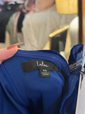 Blue Velvet Lulus Dress thumbnail 5