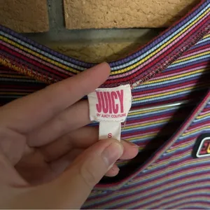 Juicy Couture Womens Midi Dress Multicolored Stripe Rib Knit Side Slit Small thumbnail 4