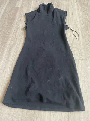 Sleeveless Black Turtleneck Dress Size L thumbnail 1