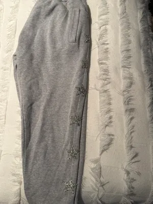 Grey Sweatpants With Silver Stars Gray thumbnail 3