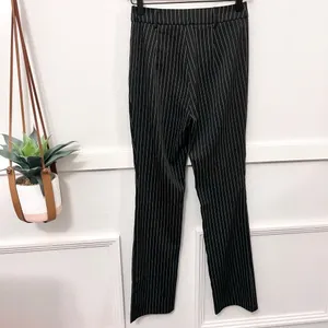 NWT VRG GRL V400302-8 Black Pinstripe Pants Size 8 Mob Wife Retro thumbnail 5