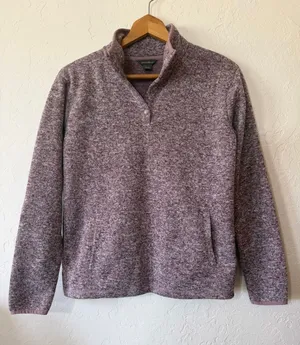 Eddie‎ Bauer Radiator Fleece 2.0 Snap Mock Pullover Sweater Pink Size Small thumbnail 1