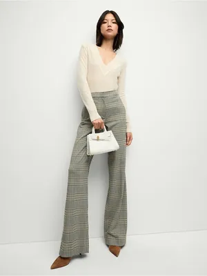 Veronica Beard Tonelli Plaid High Rise Wide Leg Pants Size 2 thumbnail 9