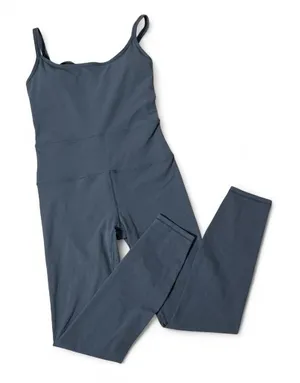 Vuori Mindset‎ Jumpsuit Blue Strappy Back Yoga Bodysuit VW485 Womens S thumbnail 1