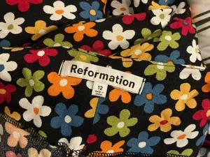 Reformation Floral Slip Dress | Multicolor Daisy Print | Spaghetti Strap thumbnail 5