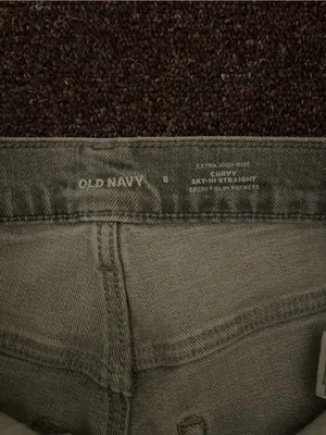 Old Navy Straight-Leg Gray Distressed Jeans thumbnail 2