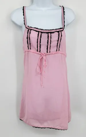 Vintage Y2K Pink Baby Doll Slip Gown Size Small Early 2000s thumbnail 1