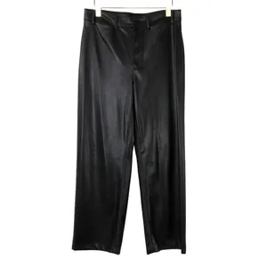Old Navy Faux Black Leather High Rise Wide Leg Pants Size 8 thumbnail 3