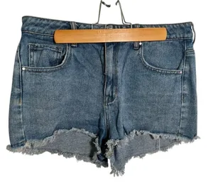 Pacsun Women's Size 29 High Rise Festival Short Medium Wash Cut Off Denim Cotton thumbnail 1