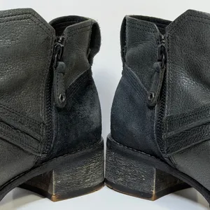 Timberland Womens Black Leather Suede Moto Ankle Boots Buckle Side Zip Biker 7.5 thumbnail 11