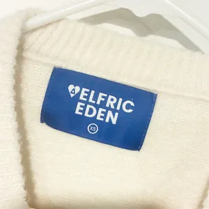 Aelfric‎ Eden Size XS Cream Crewneck Cable Knit Sweater thumbnail 3