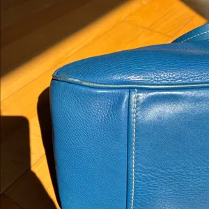 ADDITIONAL PHOTOS Prada Vitello Daino Moon Shoulder Bag Blue Leather Silver thumbnail 11
