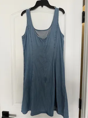 Madewell Fit & Flare Denim Dress thumbnail 4