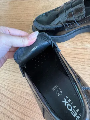 Geox Black Patent Leather Loafers thumbnail 4