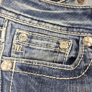 MISS ME Capri Jeans Angel Wings Embellished‎ Size 31 JE5436P3 Western Cropped thumbnail 9