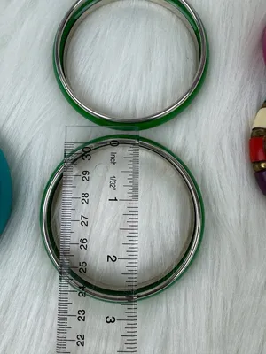 Y2K Lot of 6 Chunky Acrylic Stackable Bangle Bracelets Multi-Color Boho Chunky thumbnail 9
