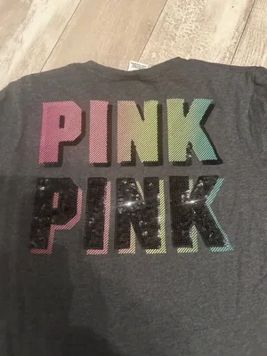 Vs pink rare rainbow 🌈 sequins tee thumbnail 5