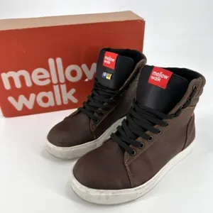 Mellow Walk Jessica Womens High‎ Top Leather Work Safety Shoes Brown Size 5.5 thumbnail 1