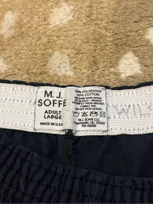 M.J. Soffe Shorts Vintage Adult Large Navy Blue Made in USA Athletic Dolphin Gym thumbnail 6