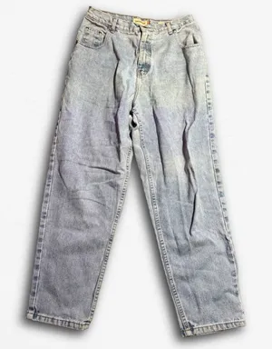 Vintage Crossroads Relaxed Fit Jeans Light‎ Wash High Rise Tapered 14S Cotton thumbnail 1