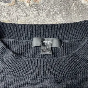 J. Crew Black Crewneck Sweater Classic Knit Design thumbnail 5
