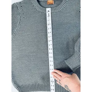 Women’s Poll Grey‎ Chunky Pullover Knit Sweater Oversized Medium Large thumbnail 7